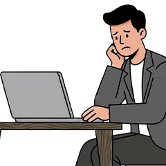 海外広告の成果が出ない課題のイラスト