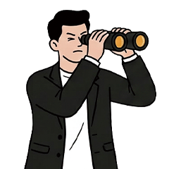 競合の広告戦略が見えない課題のイラスト